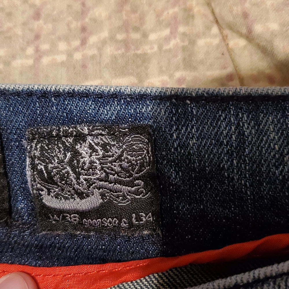 Heritage America Denim Distillery Distressed Men's Jeans Blue 36x33 - Picture 5 of 10